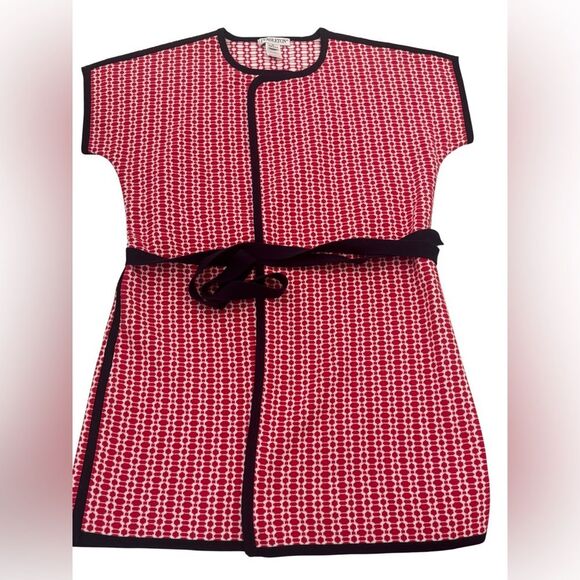Pendleton Other - Pendleton Women’s Petite Sz M Red White Knit Robe Swim Cover Up Wrap Dress Shirt